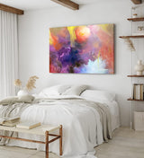 Paul Sinus Wandbild 120x80cm Abstrakt Struktur Textur Kratzer Farben Modern