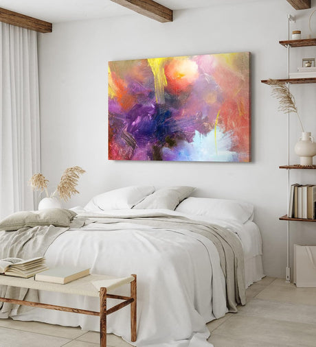 Paul Sinus Wandbild 120x80cm Abstrakt Struktur Textur Kratzer Farben Modern