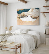 Paul Sinus Wandbild 120x80cm Abstrakte Berge Marmormuster Kunstvoll Dekorativ