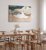 Paul Sinus Wandbild 120x80cm Abstrakte Berge Marmormuster Kunstvoll Dekorativ