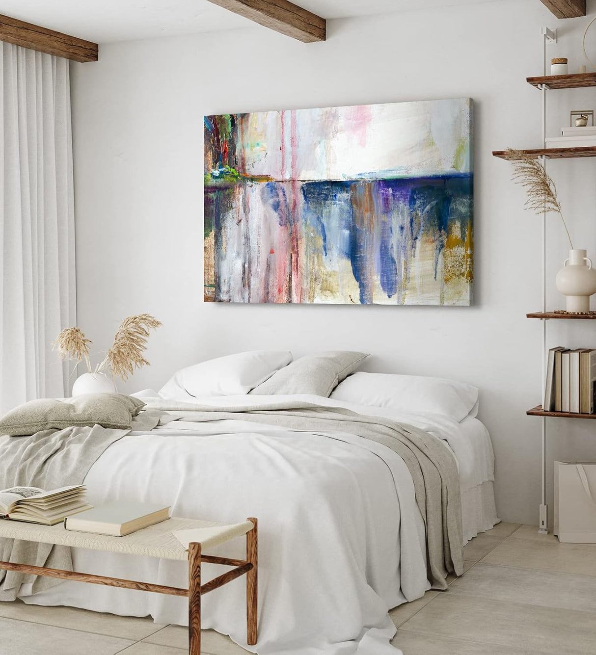 Paul Sinus Wandbild 120x80cm Abstrakte Farben Flecken Modern Kunstvoll Chaotisch