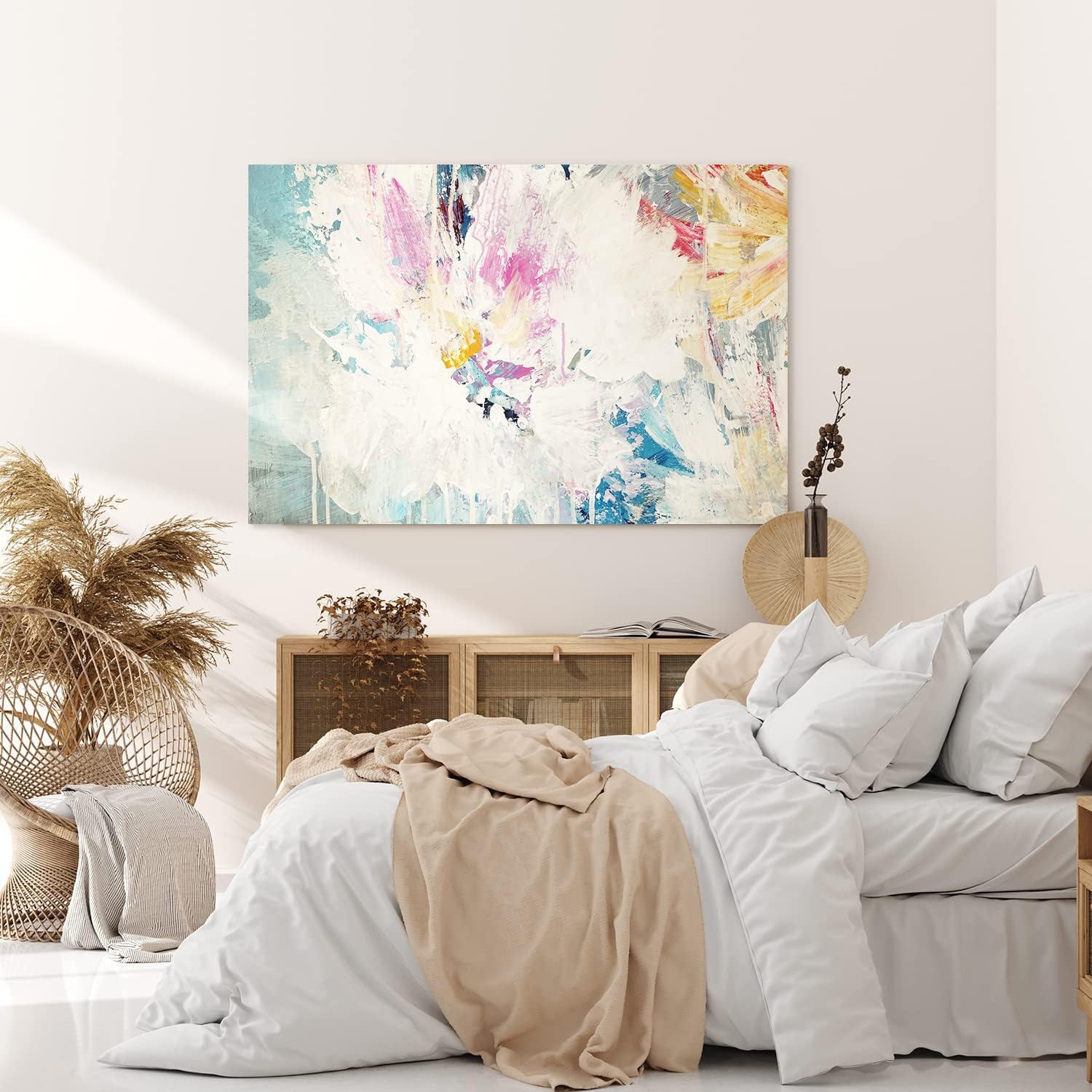 Paul Sinus Wandbild 120x80cm Abstrakte Farben Flecken Modern Kunstvoll Farbenfroh