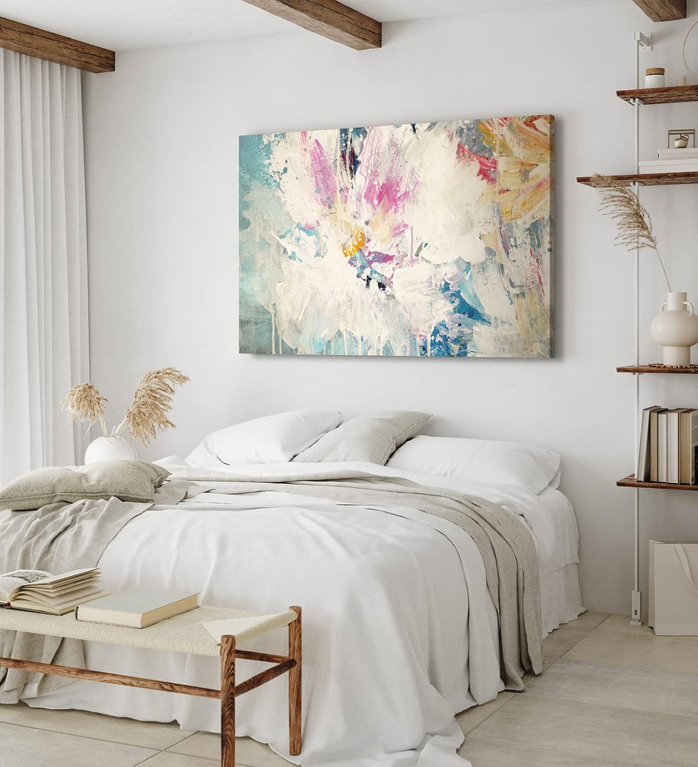 Paul Sinus Wandbild 120x80cm Abstrakte Farben Flecken Modern Kunstvoll Farbenfroh