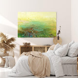 Paul Sinus Wandbild 120x80cm Abstrakte Farben Grün Spachtel Modern Struktur