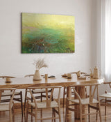 Paul Sinus Wandbild 120x80cm Abstrakte Farben Grün Spachtel Modern Struktur