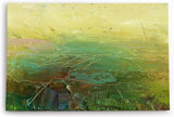 Paul Sinus Wandbild 120x80cm Abstrakte Farben Grün Spachtel Modern Struktur