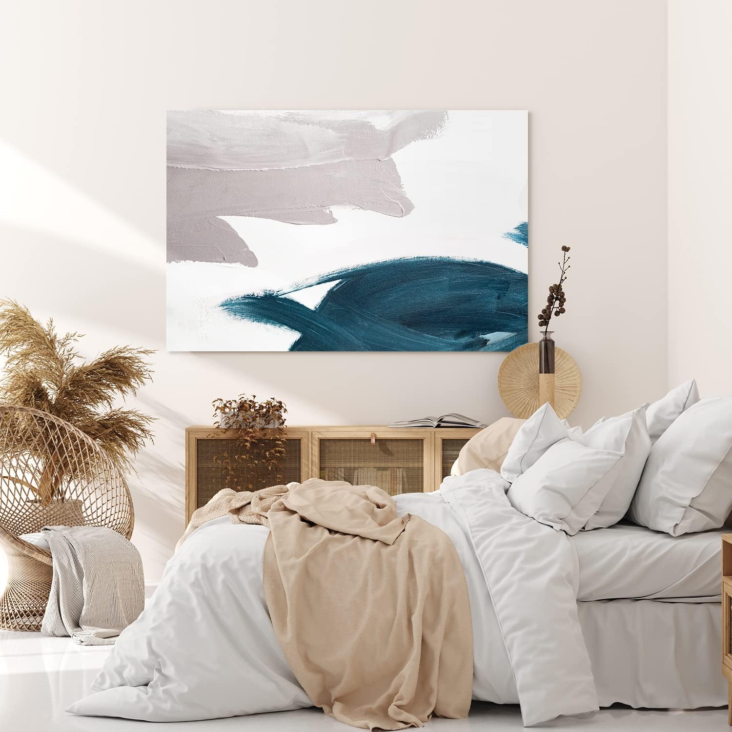 Paul Sinus Wandbild 120x80cm Abstrakte Farben Spachtelstruktur Modern Minimal