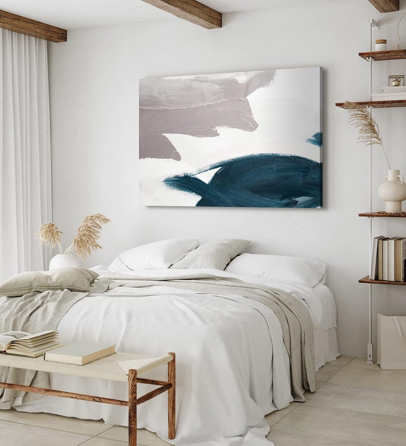 Paul Sinus Wandbild 120x80cm Abstrakte Farben Spachtelstruktur Modern Minimal