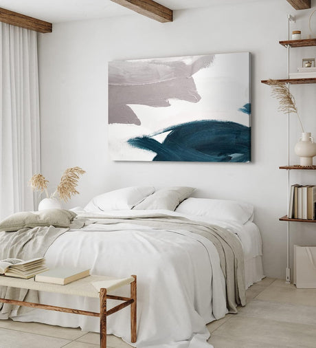 Paul Sinus Wandbild 120x80cm Abstrakte Farben Spachtelstruktur Modern Minimal
