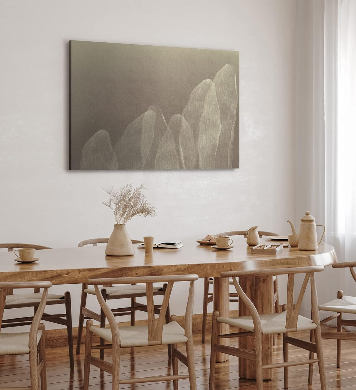 Wandbild 120x80cm Abstrakte Kunst Blüten Blütenblätter Braun Modern