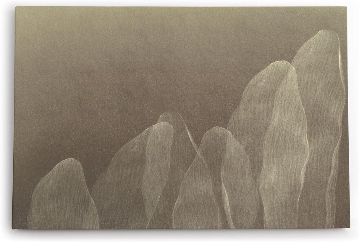 Wandbild 120x80cm Abstrakte Kunst Blüten Blütenblätter Braun Modern