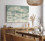 Wandbild 120x80cm Abstrakte Kunst Blüten Blütenblätter Grau Modern