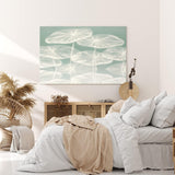 Wandbild 120x80cm Abstrakte Kunst Blüten Blütenblätter Grau Modern