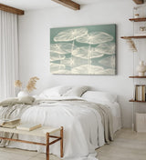 Wandbild 120x80cm Abstrakte Kunst Blüten Blütenblätter Grau Modern