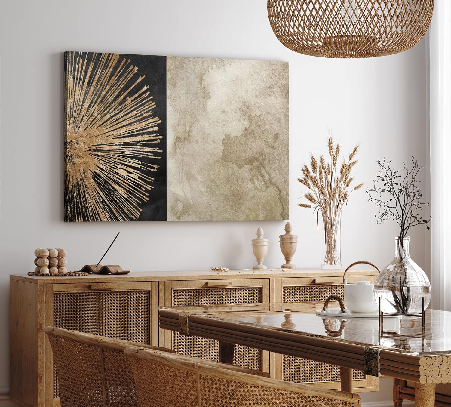 Wandbild 120x80cm Abstrakte Kunst Braun Struktur Modern Dekorativ