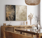 Wandbild 120x80cm Abstrakte Kunst Braun Struktur Modern Dekorativ