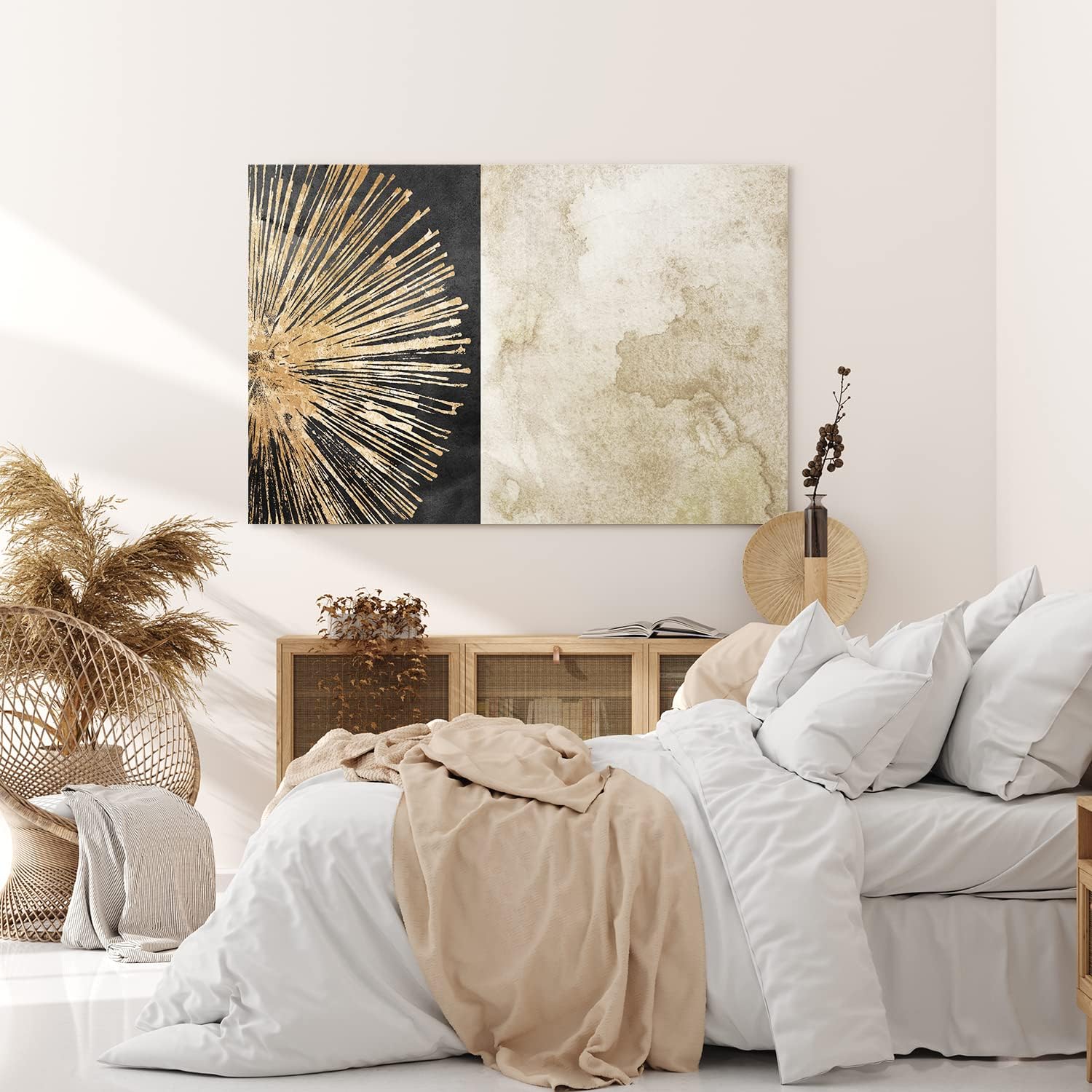 Wandbild 120x80cm Abstrakte Kunst Braun Struktur Modern Dekorativ