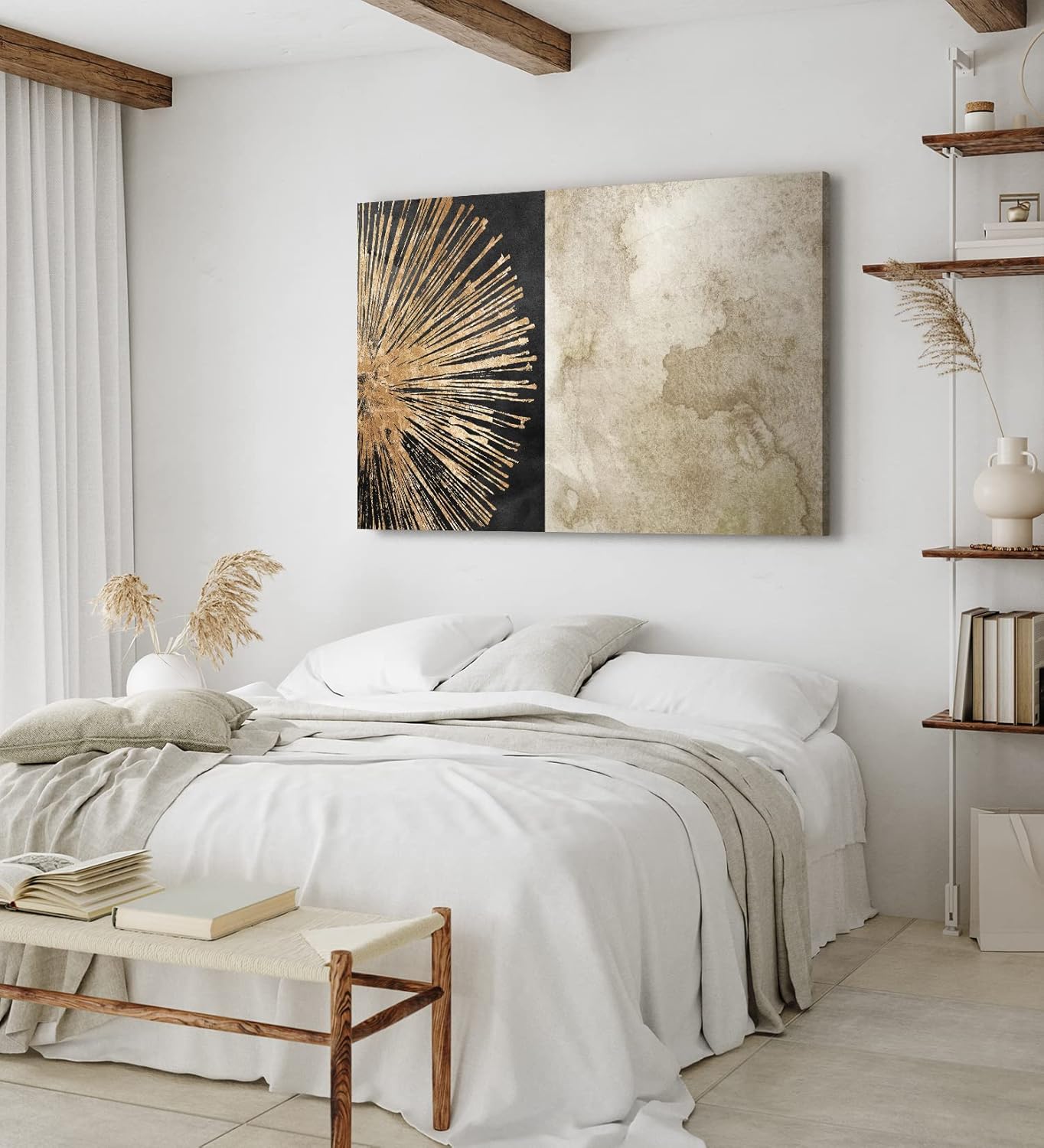 Wandbild 120x80cm Abstrakte Kunst Braun Struktur Modern Dekorativ