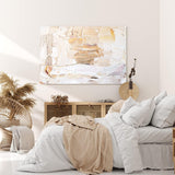 Wandbild 120x80cm Abstrakte Kunst Brauntöne Pastelltöne Spachtelstruktur