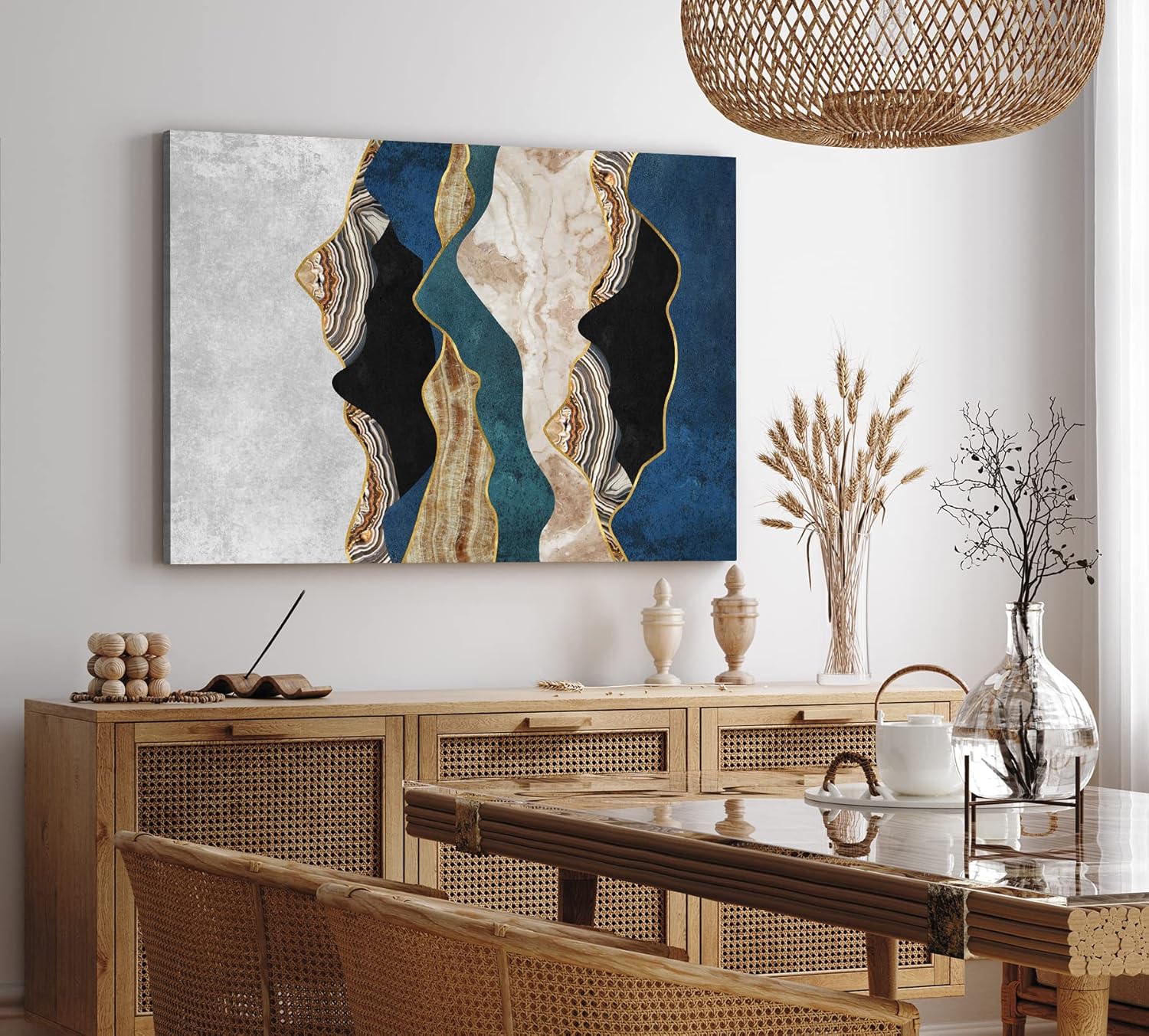 Wandbild 120x80cm Abstrakte Kunst Dekorativ Modern Muster