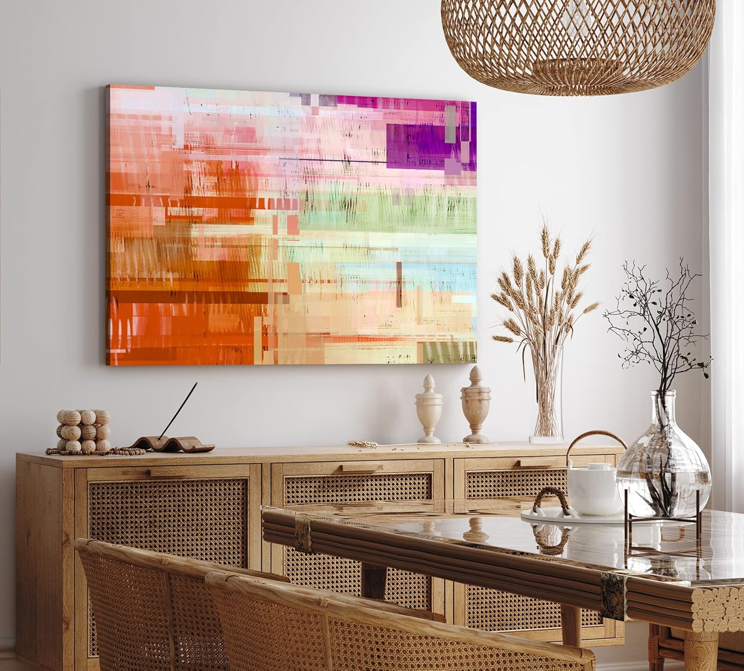 Wandbild 120x80cm Abstrakte Kunst Geometrisch Dekorativ Modern