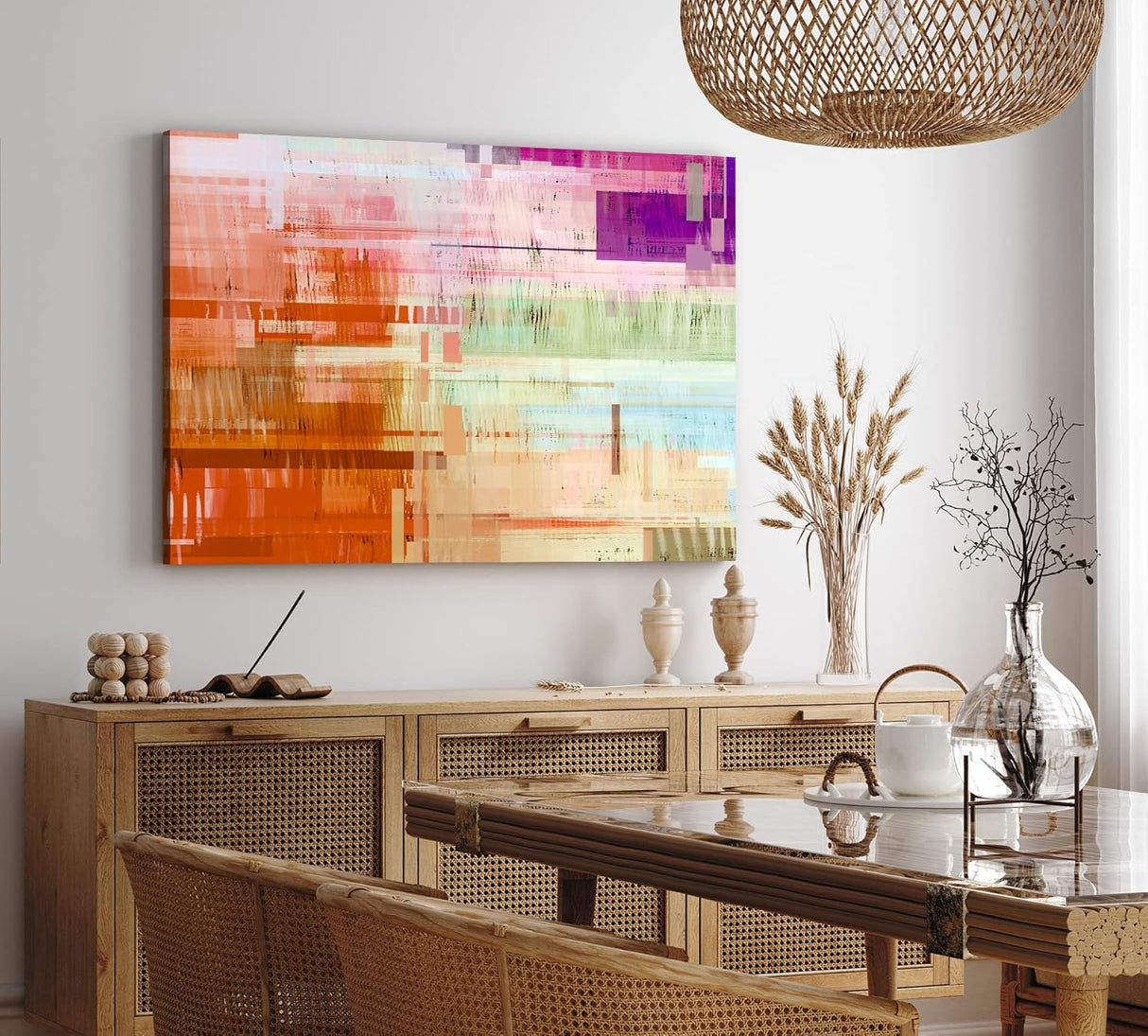 Wandbild 120x80cm Abstrakte Kunst Geometrisch Dekorativ Modern