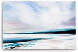 Wandbild 120x80cm Abstrakte Kunst Meer Strand Horizont Blau