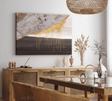 Wandbild 120x80cm Abstrakte Kunst Minimal Dekorativ Schwarz Modern