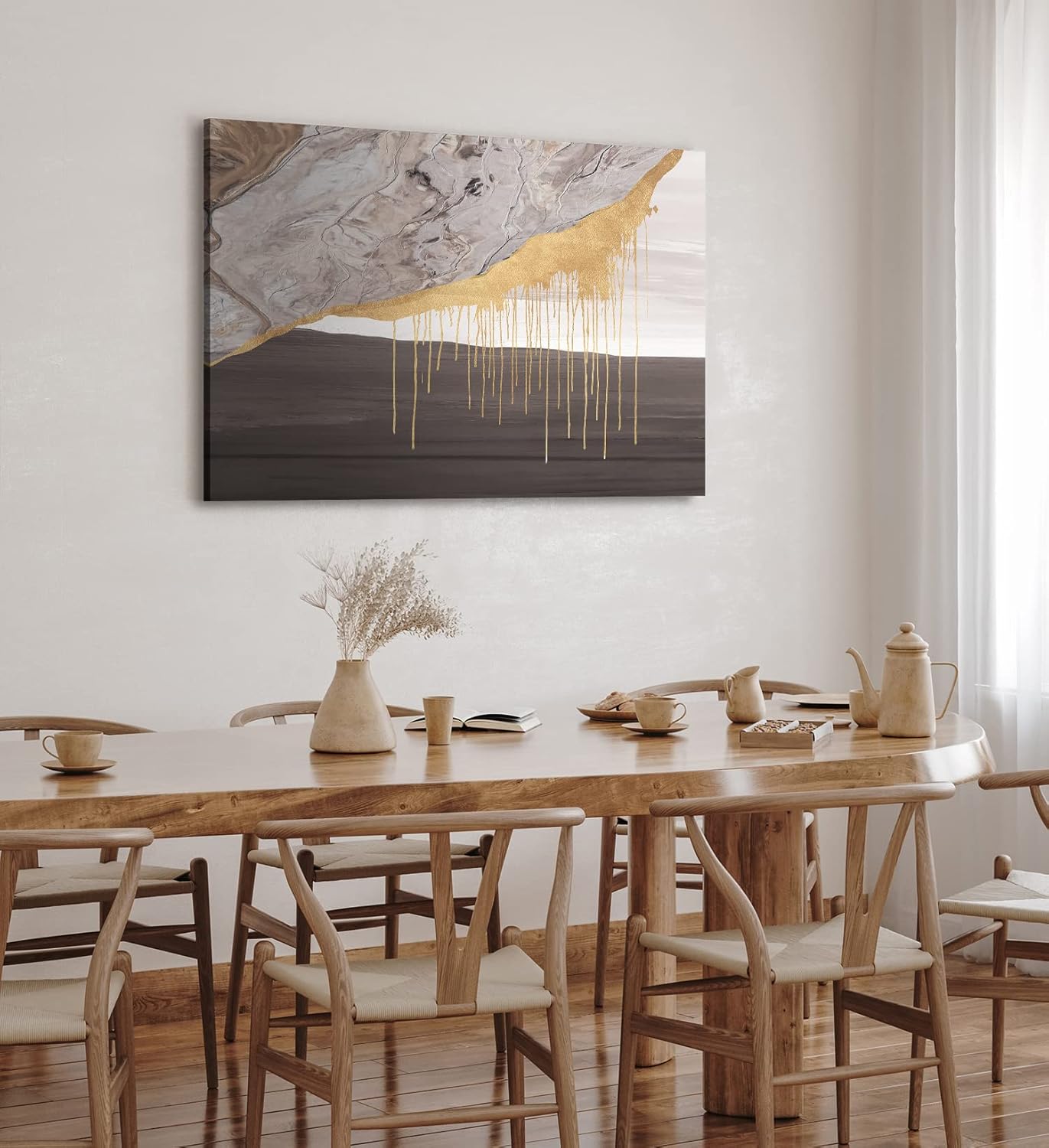 Wandbild 120x80cm Abstrakte Kunst Minimal Dekorativ Schwarz Modern