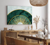 Wandbild 120x80cm Abstrakte Kunst Minimal Kreise Schwarz Modern