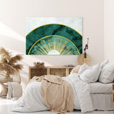 Wandbild 120x80cm Abstrakte Kunst Minimal Kreise Schwarz Modern