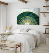 Wandbild 120x80cm Abstrakte Kunst Minimal Kreise Schwarz Modern