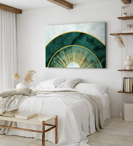 Wandbild 120x80cm Abstrakte Kunst Minimal Kreise Schwarz Modern