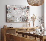 Wandbild 120x80cm Abstrakte Kunst Rost Metall Kratzer Modern