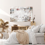 Wandbild 120x80cm Abstrakte Kunst Rost Metall Kratzer Modern