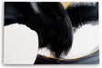 Wandbild 120x80cm Abstrakte Kunst schwarze Farbe Pinselstrich Modern