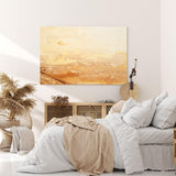 Wandbild 120x80cm Abstrakte Kunst Spachtelstruktur Beige Modern
