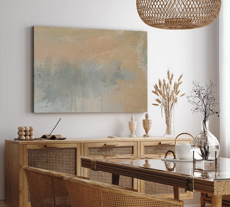 Paul Sinus Wandbild 120x80cm Abstrakte Struktur Beige Farbe Modern Kunstvoll