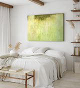 Paul Sinus Wandbild 120x80cm Abstrakte Struktur Grün Farbe Kunstvoll Dekorativ