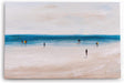 Paul Sinus Wandbild 120x80cm Abstrakter Strand Meer Horizont Kunstvoll Blau Beige