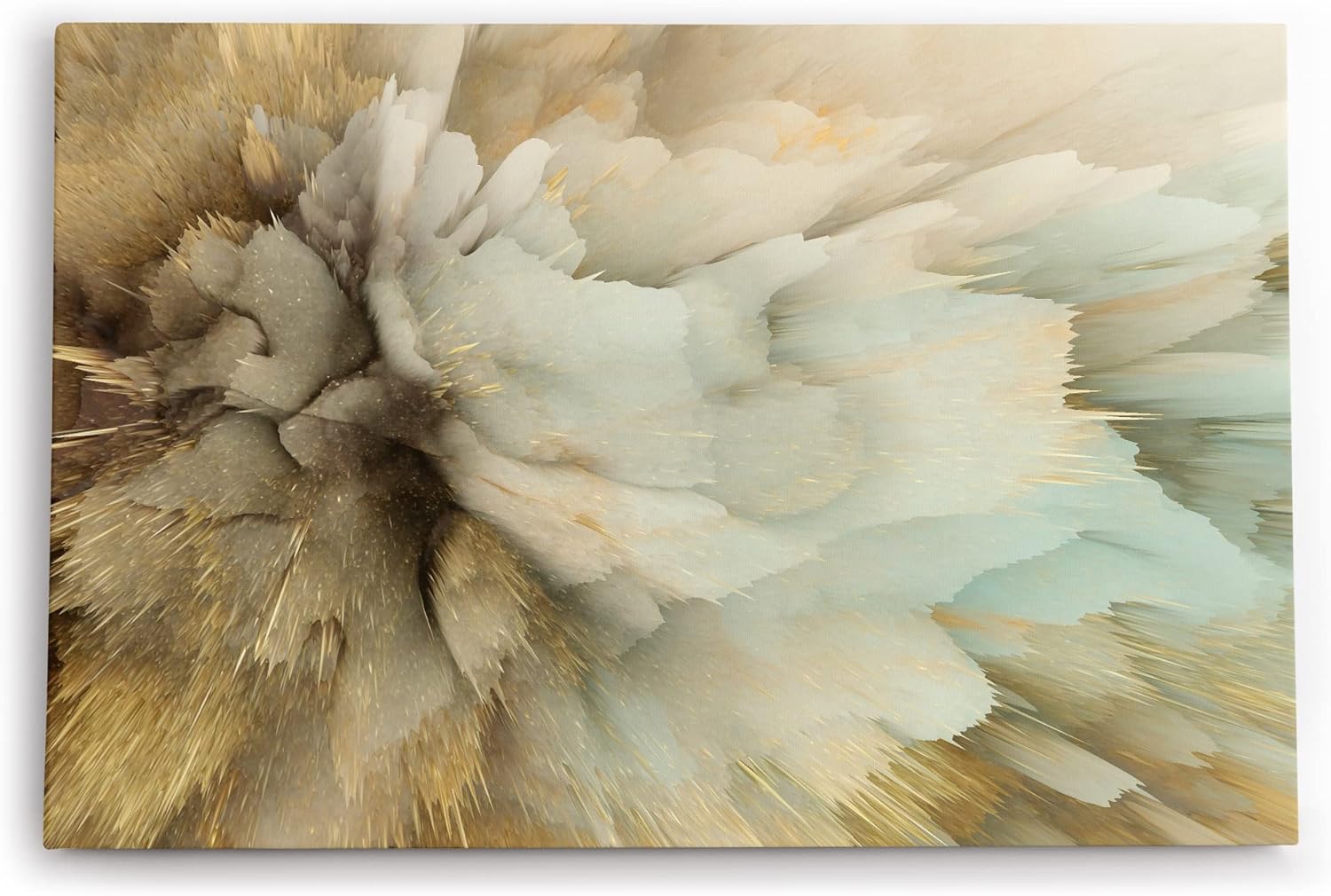 Paul Sinus Wandbild 120x80cm Abstraktes Bild Beige Explosion Dekorativ Modern