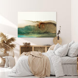 Paul Sinus Wandbild 120x80cm Abstraktes Bild Brauntöne Wasserfarben Kunstvoll