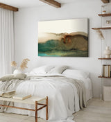 Paul Sinus Wandbild 120x80cm Abstraktes Bild Brauntöne Wasserfarben Kunstvoll