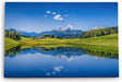 Paul Sinus Wandbild 120x80cm Alpen Alpensee Berglandschaft See Blau Natur Schneegipfel