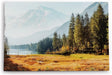 Paul Sinus Wandbild 120x80cm Alpen Berge Bergsee Natur Gebirge Alpensee Tannen