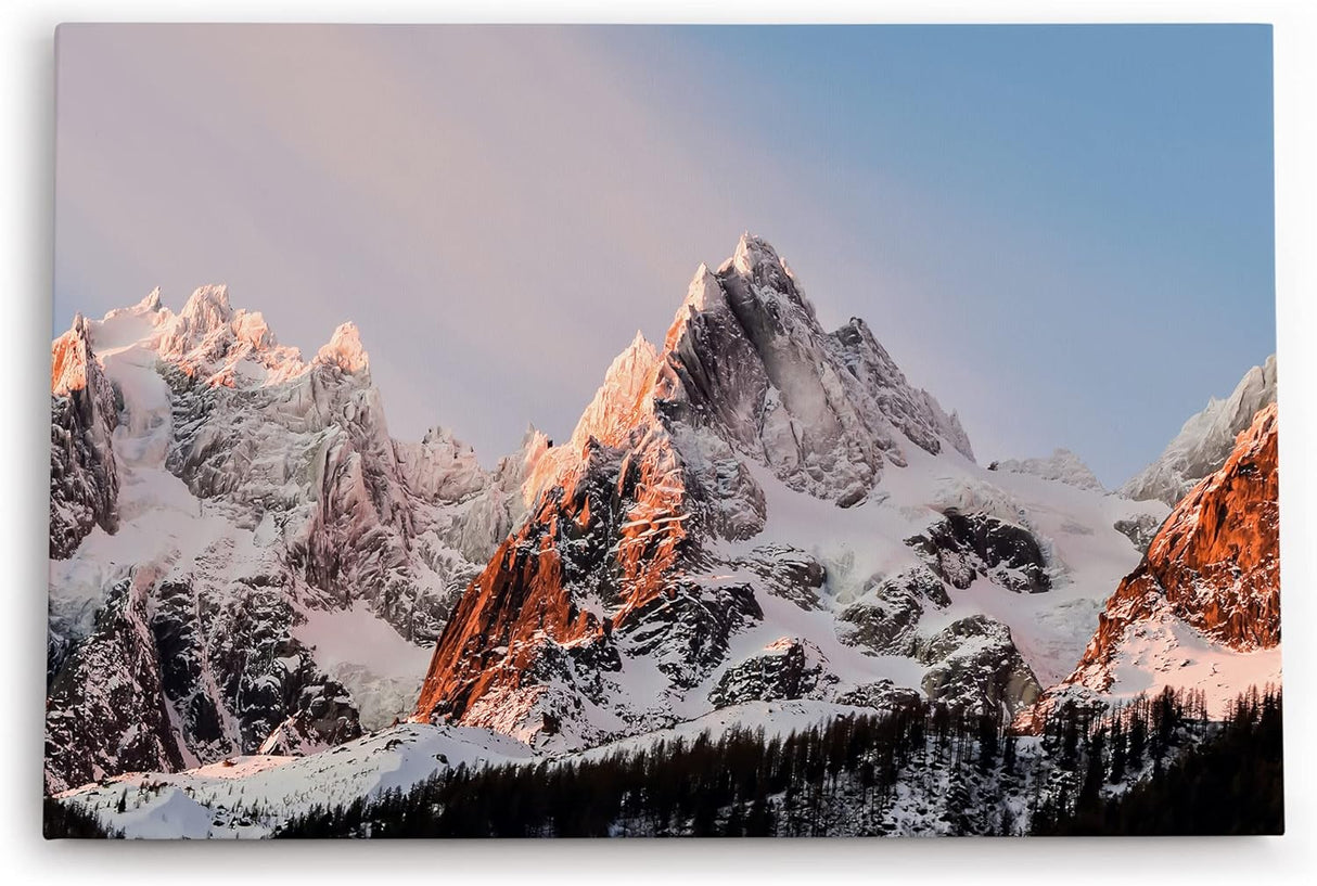 Paul Sinus Wandbild 120x80cm Alpen Gebirge Berge Gipfel Berggipfel Schneegipfel