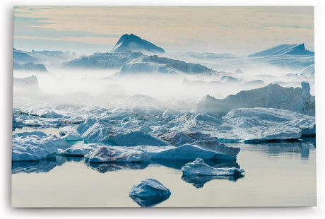 Paul Sinus Wandbild 120x80cm Antarktis Eisberge Meer Schnee Weiß Südpol