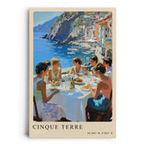 Paul Sinus Leinwandbild 60x90cm Leinwandbild Cinque Terre Italien mediterrane Küstenlandschaft malerische Dörfer Sommerstimmung Meeresblick