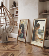 Paul Sinus Leinwandbild 80x120cm Leinwandbild Dresden Journey Nostalgie Romantik Elbe Zugreise Stadtblick Vintage Ästhetik Reise Sehnsucht Architektur