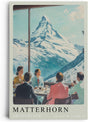 Paul Sinus Leinwandbild 60x90cm Leinwandbild Matterhorn Alpenpanorama luxuriöse Eleganz stilvolle Berglandschaft Retro Ästhetik exklusiver Genuss